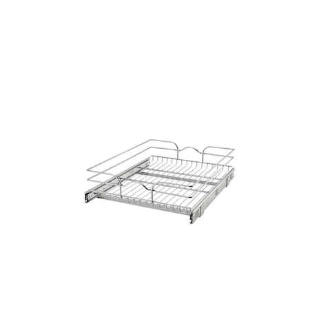 Rev-A-Shelf Steel, Silver, 17.5 in W, 5.56 in H, 22 in D, 22 in L, Silver 5WB1-1822CR-1
